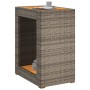 Mesa auxiliar jardín tapa madera ratán PE gris 60x40x75 cm de , Mesas de jardín - Ref: Foro24-366304, Precio: 83,99 €, Descue...