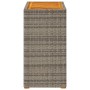 Mesa auxiliar jardín tapa madera ratán PE gris 60x40x75 cm de , Mesas de jardín - Ref: Foro24-366304, Precio: 83,99 €, Descue...