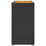 Mesa auxiliar jardín tapa madera ratán PE negro 100x40x75 cm de , Mesas de jardín - Ref: Foro24-366306, Precio: 109,70 €, Des...