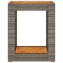 Garden side table with gray PE rattan wood top, measuring 60x40x75 cm. by , Garden tables - Ref: Foro24-366304, Price: 83,80 ...