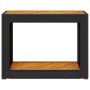 Mesa auxiliar jardín tapa madera ratán PE negro 100x40x75 cm de , Mesas de jardín - Ref: Foro24-366306, Precio: 109,70 €, Des...