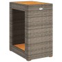 Garten-Beistelltischplatte Holz PE Rattan grau 60x40x75 cm von , Gartentische - Ref: Foro24-366304, Preis: 83,80 €, Rabatt: %