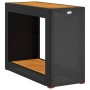 Mesa auxiliar jardín tapa madera ratán PE negro 100x40x75 cm de , Mesas de jardín - Ref: Foro24-366306, Precio: 109,70 €, Des...