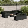 Set mit 14 Gartensofas mit schwarzen Kissen aus synthetischem Rattan von , Modulare Sofas für den Außenbereich - Ref: Foro24-...