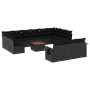 Set sofás de jardín 14 pzas con cojines ratán sintético negro de , Sofás modulares de exterior - Ref: Foro24-3224802, Precio:...