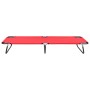 Folding red steel sun lounger by vidaXL, Loungers - Ref: Foro24-47756, Price: 49,99 €, Discount: %