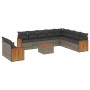 Set mit 11 Gartensofas und Kissen synthetisches Rattangrau von , Gartensets - Ref: Foro24-3227803, Preis: 741,37 €, Rabatt: %