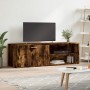 Engineered wood TV stand in smoked oak, 120x34x37 cm by , TV Furniture - Ref: Foro24-833548, Price: 51,46 €, Discount: %