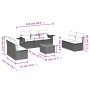 Garden sofa set 8 pieces and gray synthetic rattan cushions by , Garden sets - Ref: Foro24-3256851, Price: 513,80 €, Discount: %