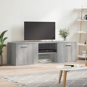 TV stand made of gray Sonoma engineered wood, measuring 120x34x37 cm. by , TV Furniture - Ref: Foro24-833557, Price: 66,15 €,...