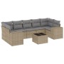 Set Gartensofas mit beigen Kissen 8 Stück PE Rattan von , Gartensets - Ref: Foro24-3254676, Preis: 623,51 €, Rabatt: %