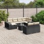 Set mit 11 Stück Gartensofas und Kissen synthetisches Rattan schwarz von , Gartensets - Ref: Foro24-3266246, Preis: 629,91 €,...