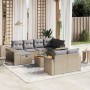 Set von 11-teiligen Gartensofas mit beigen Kissen aus synthetischem Rattan von , Gartensets - Ref: Foro24-3266259, Preis: 659...