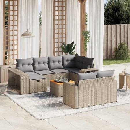 Garden sofa set 11 pieces with beige synthetic rattan cushions by , Garden sets - Ref: Foro24-3266259, Price: 648,99 €, Disco...