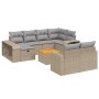 Set von 11-teiligen Gartensofas mit beigen Kissen aus synthetischem Rattan von , Gartensets - Ref: Foro24-3266259, Preis: 659...