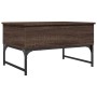 Mesa de centro madera ingeniería metal marrón roble 70x50x40 cm de , Mesas de centro - Ref: Foro24-845375, Precio: 61,41 €, D...