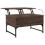 Mesa de centro madera ingeniería metal marrón roble 70x50x40 cm de , Mesas de centro - Ref: Foro24-845375, Precio: 61,41 €, D...