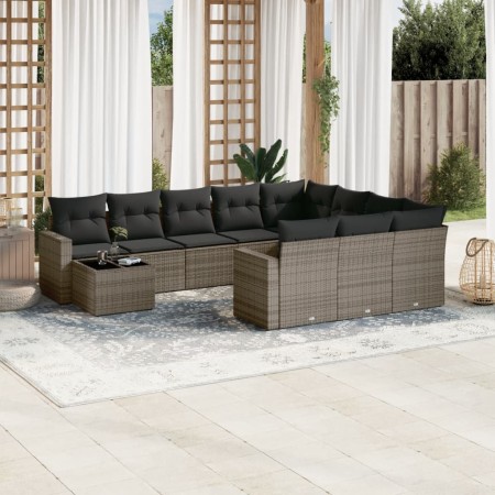 Set mit 11 Gartensofas und Kissen synthetisches Rattangrau von , Gartensets - Ref: Foro24-3219520, Preis: 704,27 €, Rabatt: %