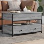 Mesa de centro madera ingeniería metal gris Sonoma 85x50x50 cm de , Mesas de centro - Ref: Foro24-845389, Precio: 114,03 €, D...