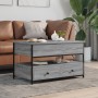 Engineered wood and gray Sonoma metal coffee table 85x50x50 cm by , Coffee table - Ref: Foro24-845389, Price: 113,07 €, Disco...