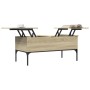 Mesa de centro madera ingeniería metal roble Sonoma 100x50x45cm de , Mesas de centro - Ref: Foro24-845412, Precio: 62,09 €, D...