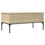 Mesa de centro madera ingeniería metal roble Sonoma 100x50x45cm de , Mesas de centro - Ref: Foro24-845412, Precio: 62,09 €, D...