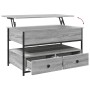 Mesa de centro madera ingeniería metal gris Sonoma 85x50x50 cm de , Mesas de centro - Ref: Foro24-845389, Precio: 114,03 €, D...