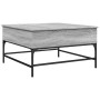 Engineered wood and gray Sonoma metal coffee table 80x80x45 cm by , Coffee table - Ref: Foro24-845404, Price: 80,99 €, Discou...