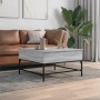 Engineered wood and gray Sonoma metal coffee table 80x80x45 cm by , Coffee table - Ref: Foro24-845404, Price: 80,99 €, Discou...