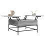 Engineered wood and gray Sonoma metal coffee table 80x80x45 cm by , Coffee table - Ref: Foro24-845404, Price: 80,99 €, Discou...