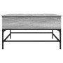 Engineered wood and gray Sonoma metal coffee table 80x80x45 cm by , Coffee table - Ref: Foro24-845404, Price: 80,99 €, Discou...