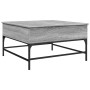 Engineered wood and gray Sonoma metal coffee table 80x80x45 cm by , Coffee table - Ref: Foro24-845404, Price: 80,99 €, Discou...