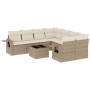 Set de sofás de jardín 9 pzas con cojines ratán sintético beige de , Conjuntos de jardín - Ref: Foro24-3219957, Precio: 696,9...