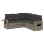 Garden sofa set with 5-piece synthetic rattan gray cushions by , Garden sets - Ref: Foro24-3220149, Price: 352,84 €, Discount: %