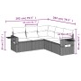 Set Gartensofas mit Kissen 5 Stück synthetisches Rattangrau von , Gartensets - Ref: Foro24-3220149, Preis: 352,84 €, Rabatt: %