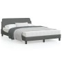 Bed frame with dark gray fabric headboard 120x200 cm by , Beds and slatted bases - Ref: Foro24-373146, Price: 135,28 €, Disco...