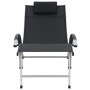 Aluminum and black textilene sun lounger by vidaXL, Loungers - Ref: Foro24-47792, Price: 129,99 €, Discount: %