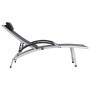 Aluminum and black textilene sun lounger by vidaXL, Loungers - Ref: Foro24-47792, Price: 129,99 €, Discount: %