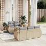 Garden sofa set with 6-piece synthetic rattan beige cushions by , Garden sets - Ref: Foro24-3257221, Price: 506,09 €, Discoun...