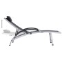 Aluminum and black textilene sun lounger by vidaXL, Loungers - Ref: Foro24-47792, Price: 129,99 €, Discount: %