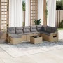 9-piece garden sofa set with beige synthetic rattan cushions by , Garden sets - Ref: Foro24-3220568, Price: 595,82 €, Discoun...