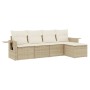 Set Gartensofas mit Kissen 5 Stück synthetisches Rattan beige von , Gartensets - Ref: Foro24-3220087, Preis: 381,55 €, Rabatt: %