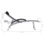 Aluminum and black textilene sun lounger by vidaXL, Loungers - Ref: Foro24-47792, Price: 129,99 €, Discount: %