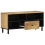 Mueble de TV madera maciza de mango 100x33x46 cm de , Muebles TV - Ref: Foro24-356907, Precio: 110,99 €, Descuento: %