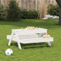 Mesa de pícnic con arenero de niños madera maciza pino blanco de , Mesas de jardín - Ref: Foro24-832593, Precio: 114,99 €, De...