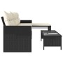 L-förmiges Gartensofa mit Tisch und Kissen schwarzes PE-Rattan von , Outdoor-Sofas - Ref: Foro24-365571, Preis: 247,11 €, Rab...