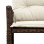 L-shaped garden sofa with table and brown PE rattan cushions by , Outdoor sofas - Ref: Foro24-365573, Price: 257,25 €, Discou...