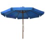 Sombrilla de jardín con palo de madera azul celeste 330 cm de vidaXL, Sombrillas - Ref: Foro24-47219, Precio: 102,99 €, Descu...