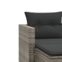 2-seater garden sofa with canopy and gray PE rattan stools by , Outdoor sofas - Ref: Foro24-365793, Price: 289,75 €, Discount: %