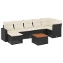 Set aus 8-teiligen Gartensofas und Kissen Kunstrattan schwarz von , Modulare Sofas für den Außenbereich - Ref: Foro24-3224229...